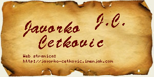 Javorko Ćetković vizit kartica